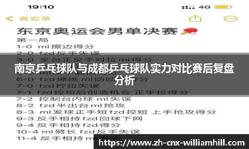 南京乒乓球队与成都乒乓球队实力对比赛后复盘分析